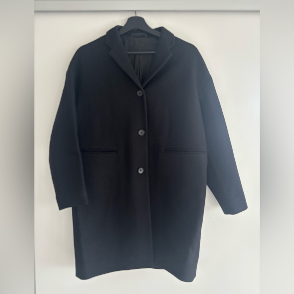Everlane Women's Cocoon Pea Coat in Black